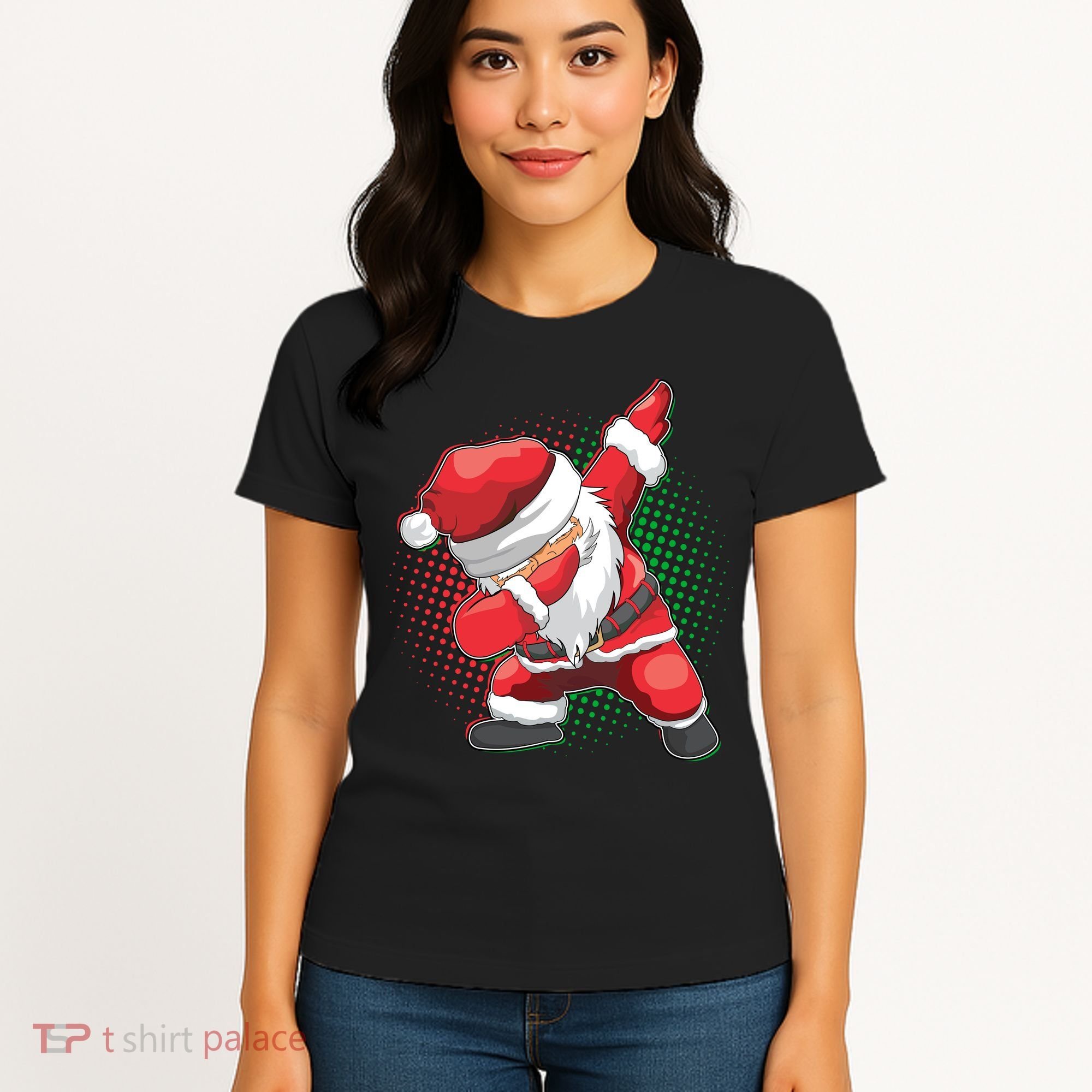 Christmas Dabbing Santa Women's T-Shirt