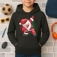 Christmas Dabbing Santa Kids Hoodie thumb 2