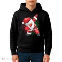 Christmas Dabbing Santa Kids Hoodie thumb 4