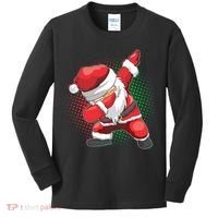 Christmas Dabbing Santa Kids Long Sleeve Shirt thumb 0