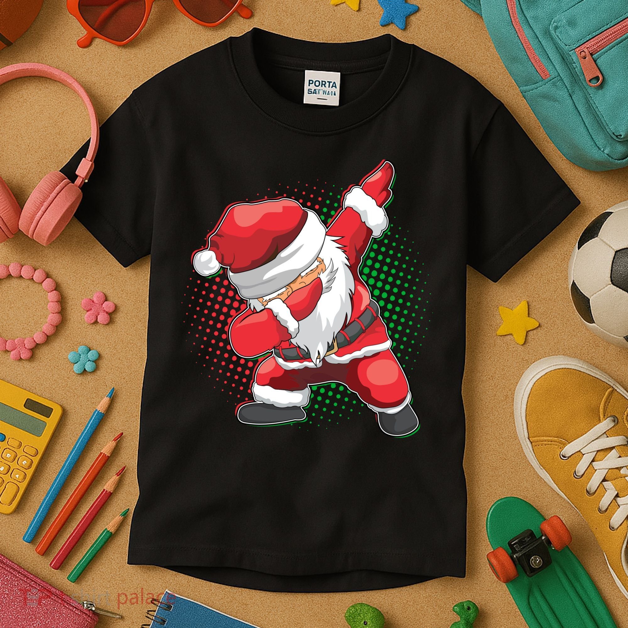 Christmas Dabbing Santa Kids T-Shirt