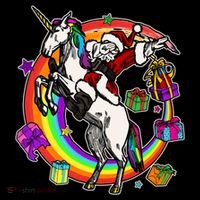 Christmas Dabbing Santa Riding Unicorn Coffee Mug thumb 5