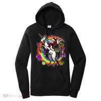 Christmas Dabbing Santa Riding Unicorn Women's Hoodie thumb 0