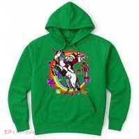 Christmas Dabbing Santa Riding Unicorn Hoodie thumb 0