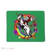 Christmas Dabbing Santa Riding Unicorn Mousepad thumb 0