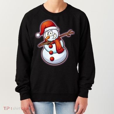 Christmas Dabbing Snowman Women's Sweatshirt
