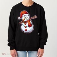 Christmas Dabbing Snowman Women's Sweatshirt thumb 0