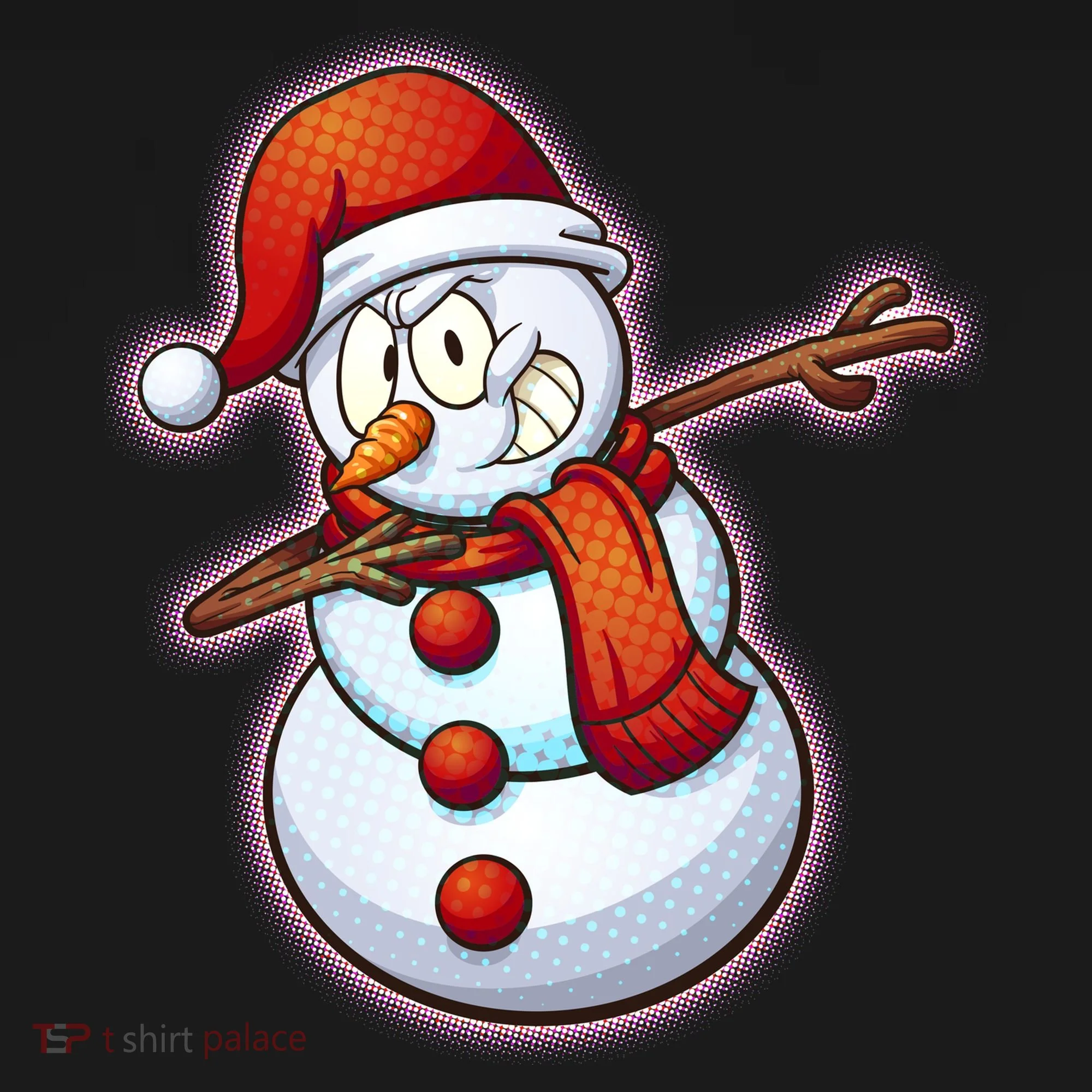 Christmas Dabbing Snowman Doggie Tank
