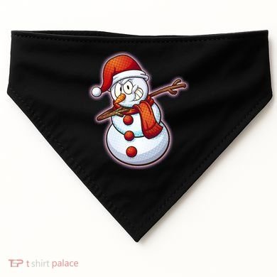 Christmas Dabbing Snowman USA-Made Doggie Bandana