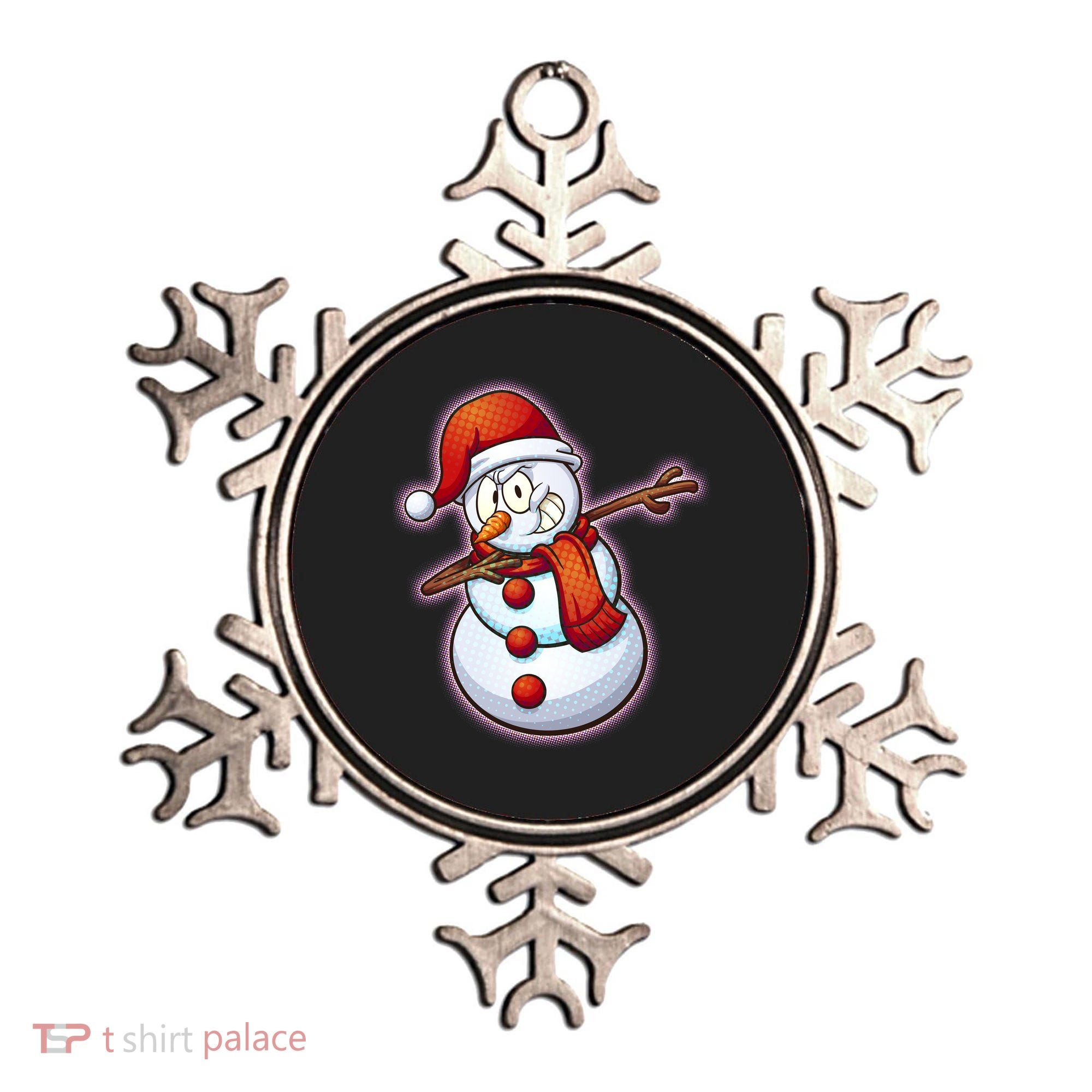 Christmas Dabbing Snowman Ornament
