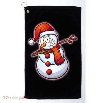 Christmas Dabbing Snowman Golf Towel