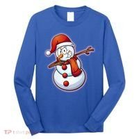 Christmas Dabbing Snowman Long Sleeve Shirt thumb 0