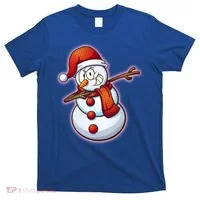 Christmas Dabbing Snowman T-Shirt thumb 0