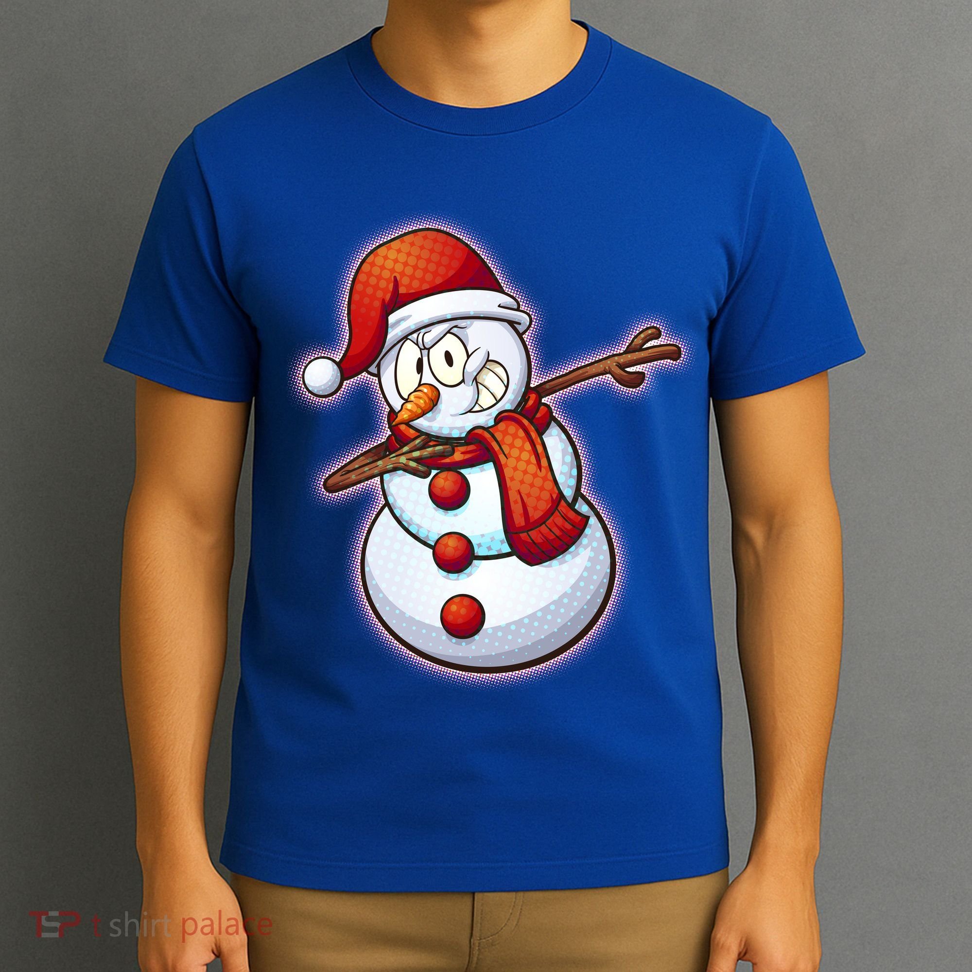Christmas Dabbing Snowman T-Shirt