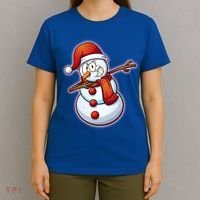 Christmas Dabbing Snowman T-Shirt thumb 4