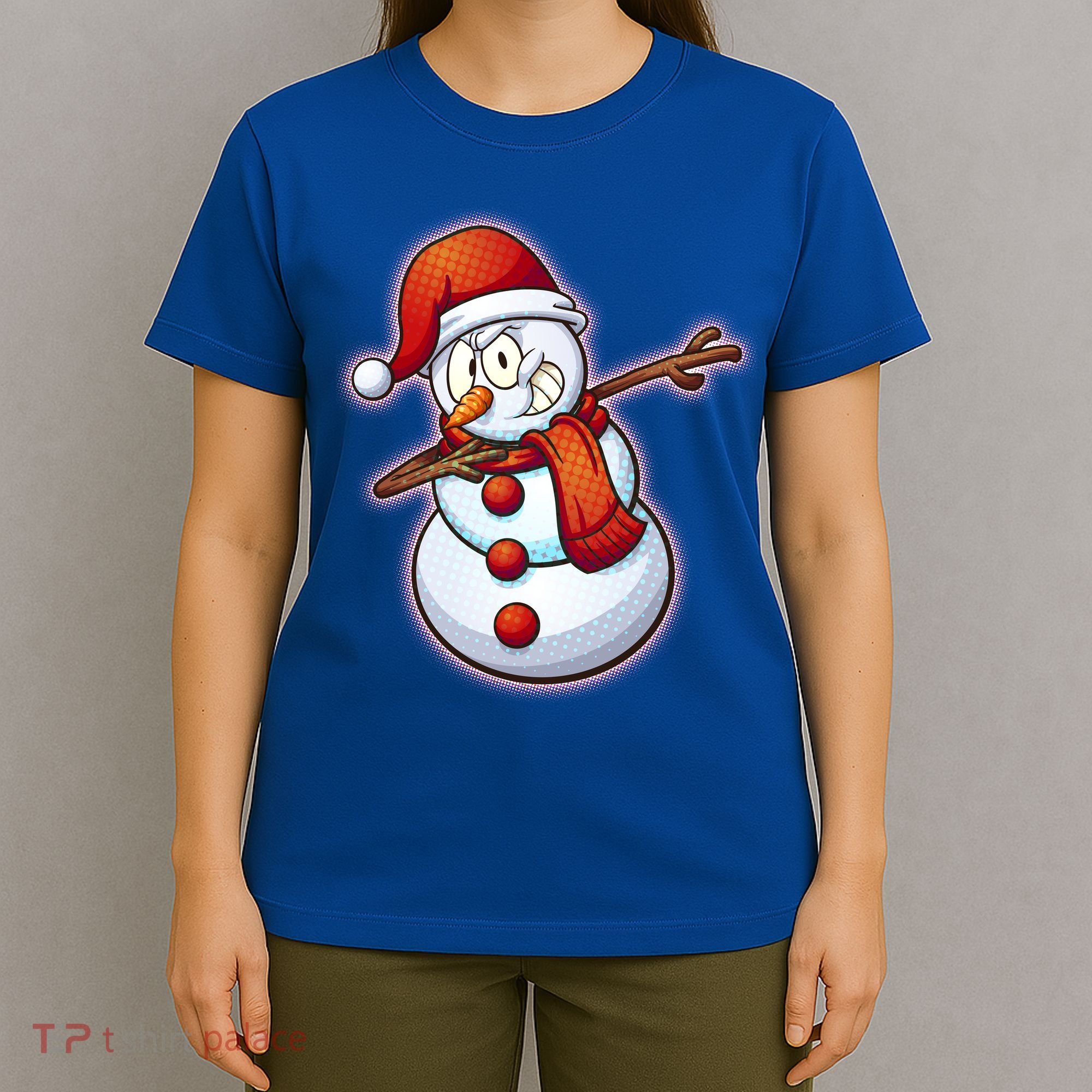 Christmas Dabbing Snowman T-Shirt