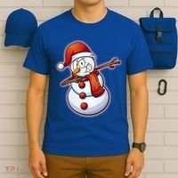 Christmas Dabbing Snowman T-Shirt thumb 6
