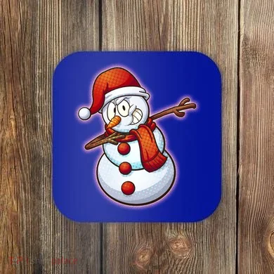 Christmas Dabbing Snowman Coaster