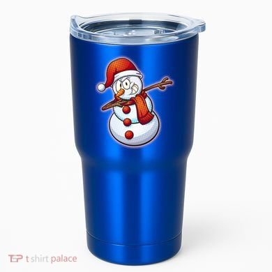 Christmas Dabbing Snowman Tumbler