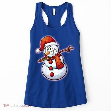 Christmas Dabbing Snowman Women's Tank Top