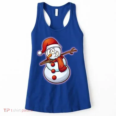 Christmas Dabbing Snowman Women's Tank Top