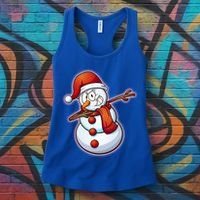 Christmas Dabbing Snowman Women's Tank Top thumb 3