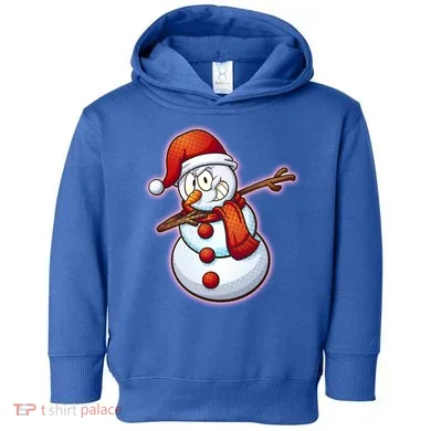 Christmas Dabbing Snowman Toddler Hoodie
