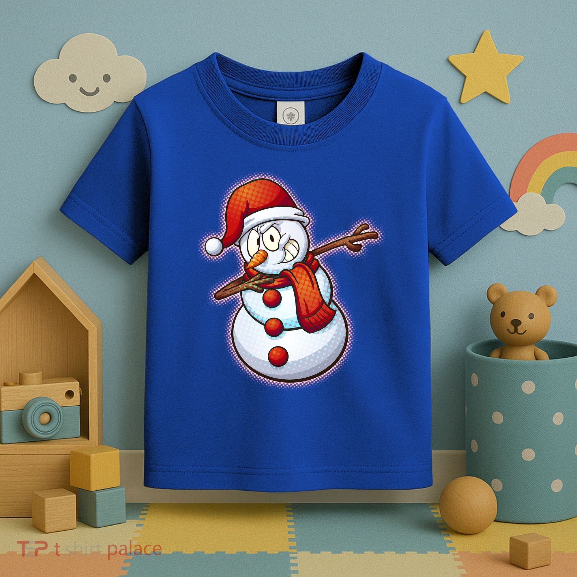 Christmas Dabbing Snowman Toddler T-Shirt