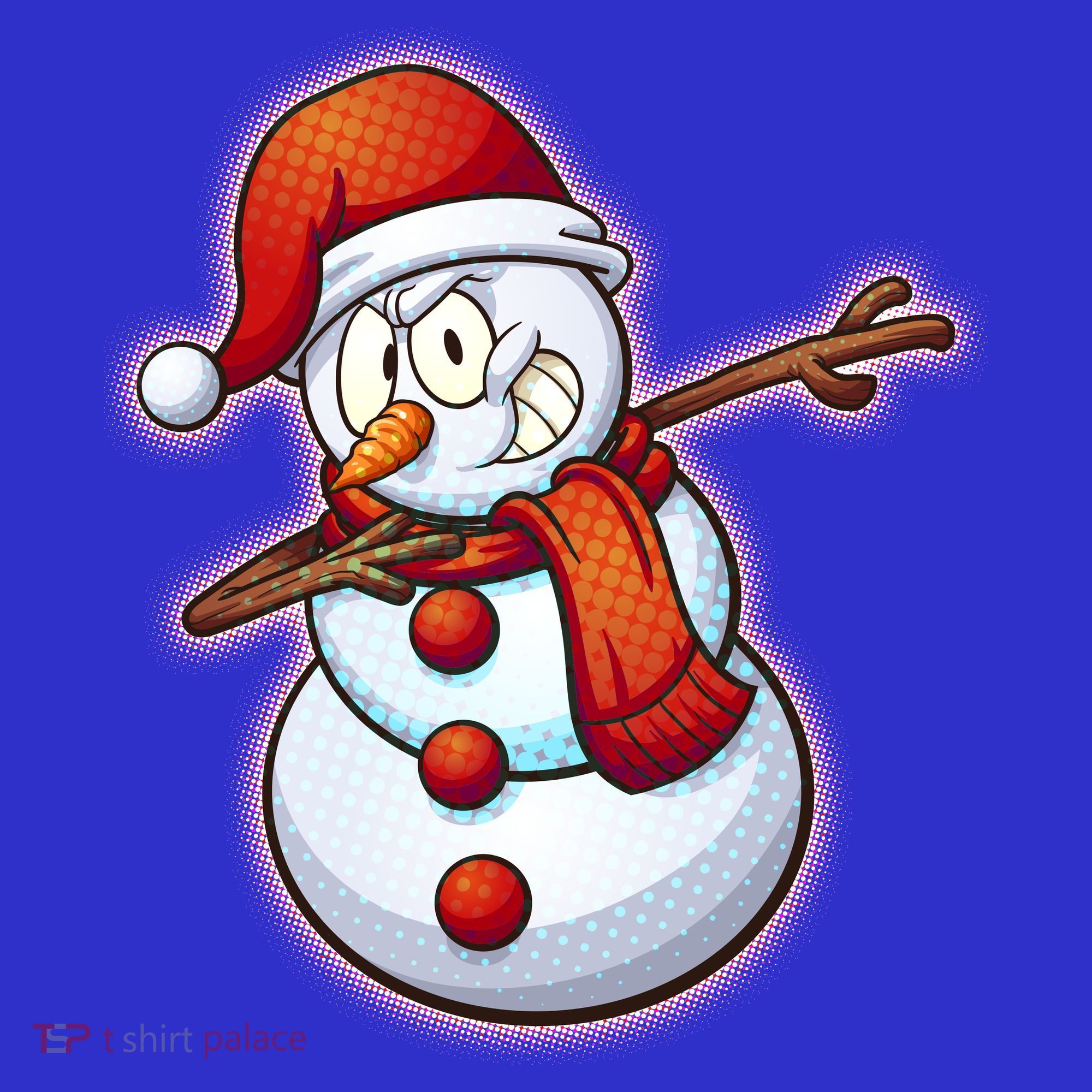 Christmas Dabbing Snowman Kids Sweatshirt