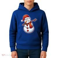 Christmas Dabbing Snowman Kids Hoodie thumb 4