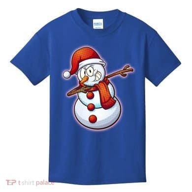 Christmas Dabbing Snowman Kids T-Shirt