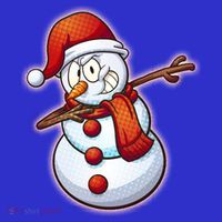 Christmas Dabbing Snowman Kids T-Shirt thumb 4