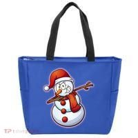 Christmas Dabbing Snowman Tote Bag thumb 0