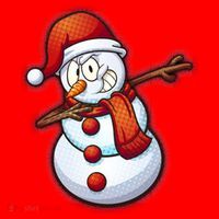 Christmas Dabbing Snowman Santa Hat thumb 1