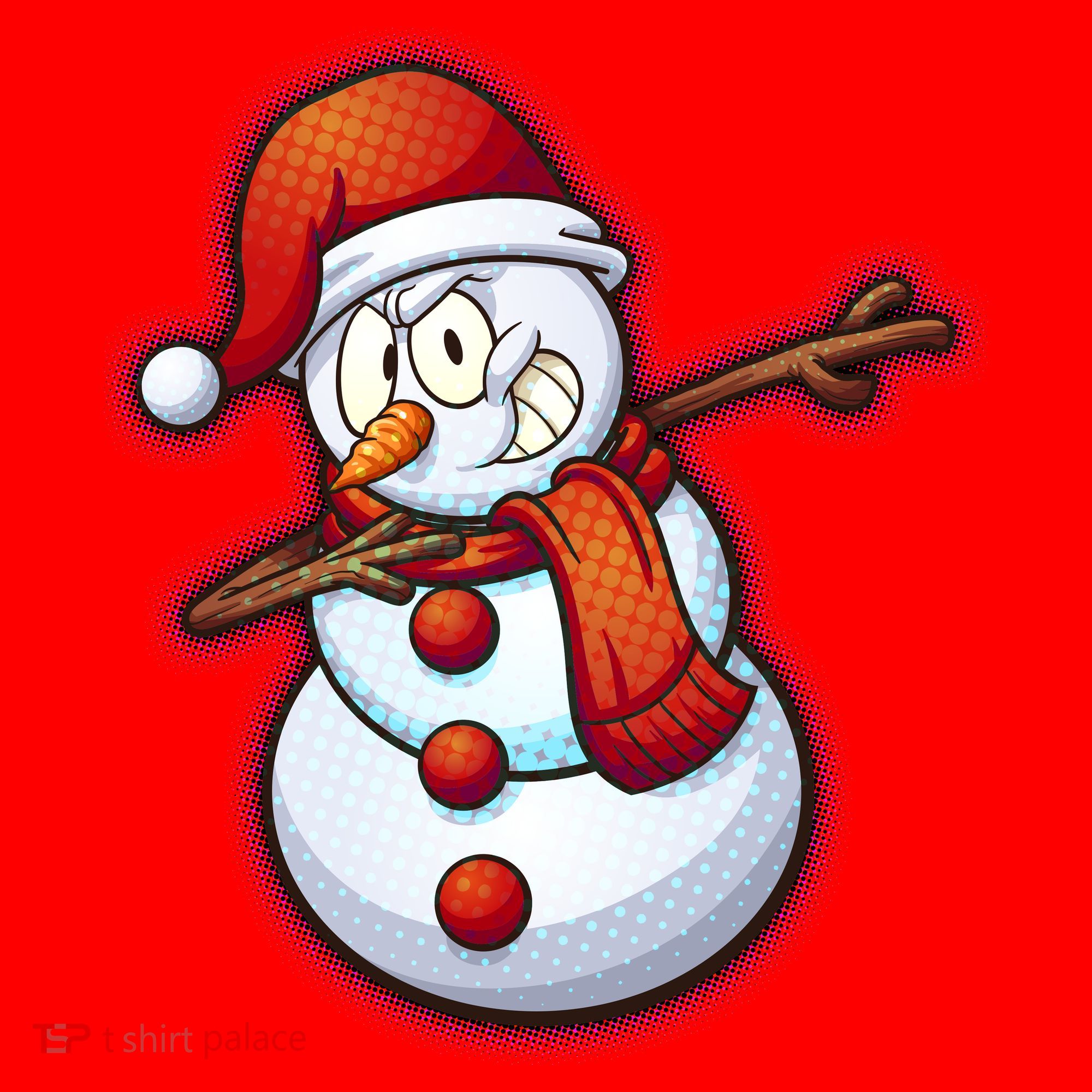 Christmas Dabbing Snowman Santa Hat
