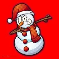 Christmas Dabbing Snowman Santa Hat thumb 1
