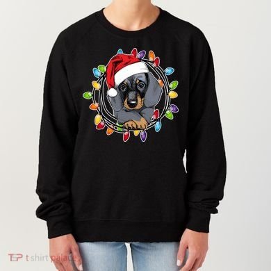Christmas Dachshund Lights Women's Sweatshirt