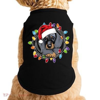 Christmas Dachshund Lights Doggie Tank