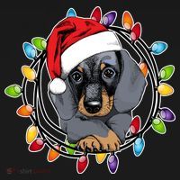 Christmas Dachshund Lights Doggie Tank thumb 4
