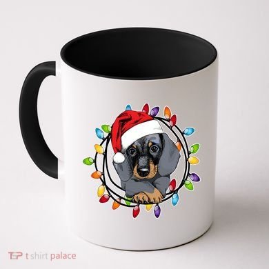 Christmas Dachshund Lights Coffee Mug