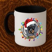 Christmas Dachshund Lights Coffee Mug thumb 2