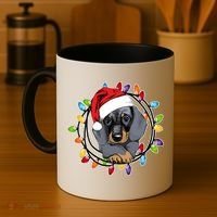 Christmas Dachshund Lights Coffee Mug thumb 4