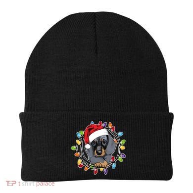 Christmas Dachshund Lights Beanie
