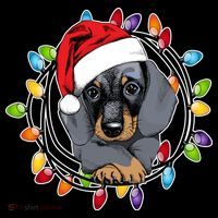 Christmas Dachshund Lights Women's Hoodie thumb 2