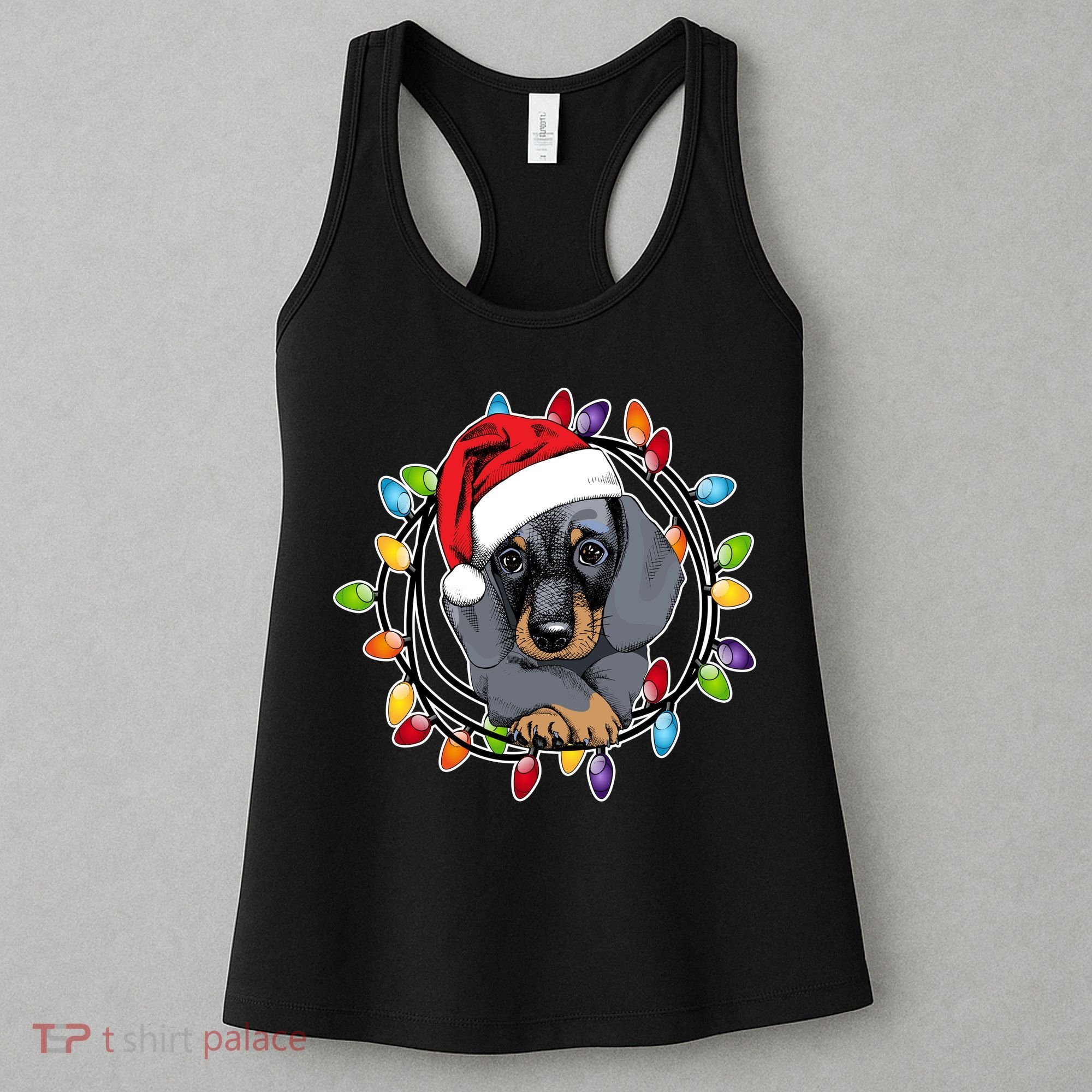 Christmas Dachshund Lights Women's Tank Top