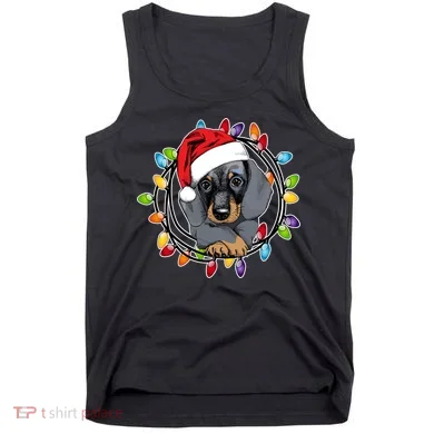 Christmas Dachshund Lights Tank Top
