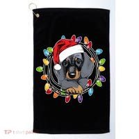 Christmas Dachshund Lights Golf Towel thumb 0