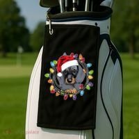Christmas Dachshund Lights Golf Towel thumb 2