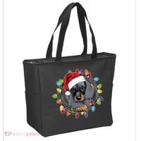 Christmas Dachshund Lights Tote Bag thumb 2
