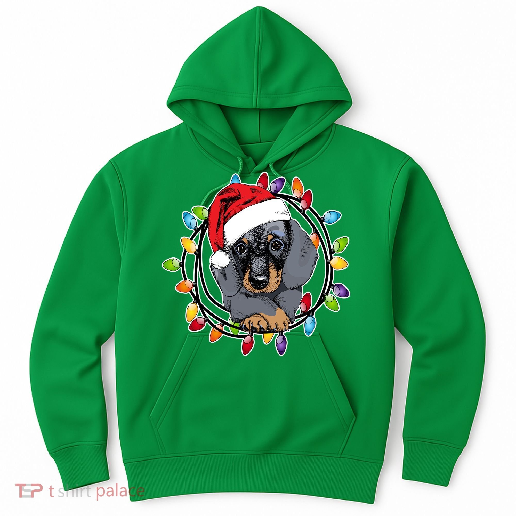 Christmas Dachshund Lights Hoodie